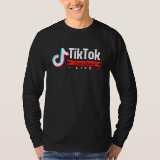 Camiseta Tiktok de impressão do ecrã de saia-T masculino -
