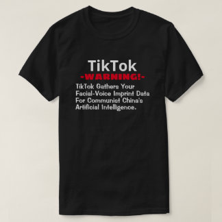 Camiseta TikTok reúne seus dados faciais e de voz