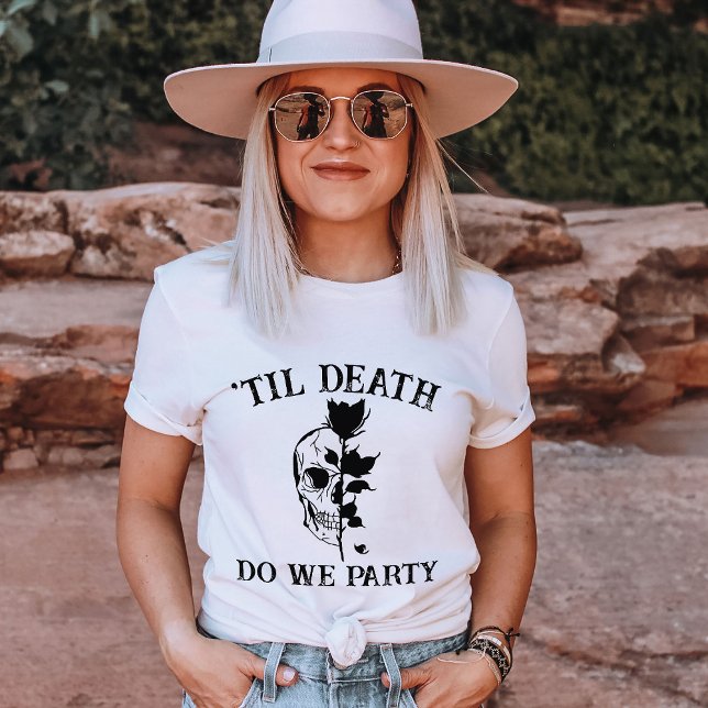 Camiseta Til Death Do U Party Gift For Bridesmaids Gothic (Criador carregado)