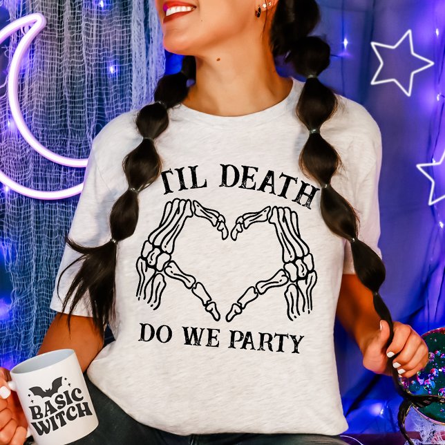 Camiseta Til Death Do U Party Gift For Bridesmaids Gothic (Criador carregado)