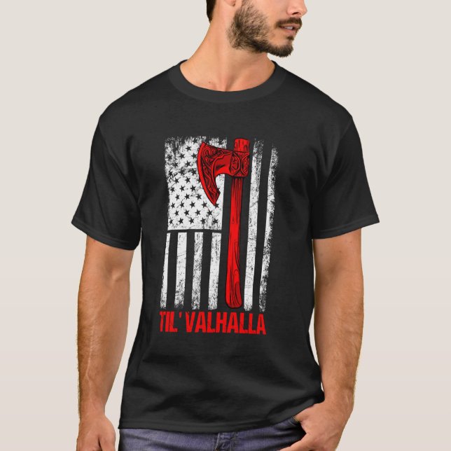 Camiseta Til Valhalla Viking Man - Norse Mythology (Frente)