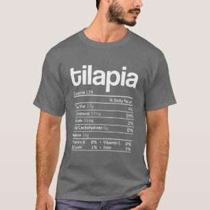 Camiseta Tilapia Nutrição Fato Engraçado Natal de Ação de G