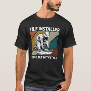 Camiseta Tilintor De Piso Amarrado Com Azulejo De Estilo