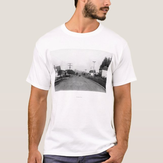 Camiseta Tillamook, cena residencial da rua de Oregon (Frente)