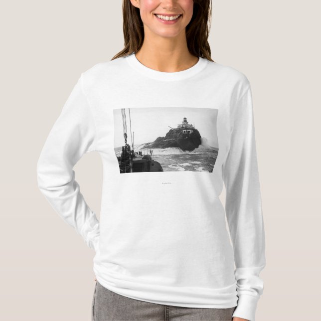 Camiseta Tillamook, farol de Oregon do navio Photograp (Frente)