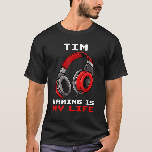 Camiseta Tim Gaming É Minha Vida Personalizada (Frente)