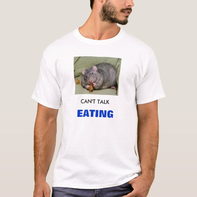 Camiseta Tim - não pode falar, comendo, não pode (Frente)