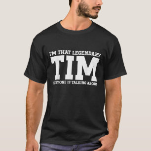 Camiseta Tim Personal Nome Nome Nome Engraçado Tim