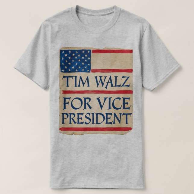 Camiseta TIM WALZ para Vice-Presidente (Frente do Design)