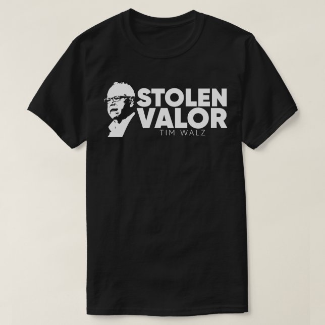 Camiseta Tim Walz Roubou Valor 1 (Frente do Design)
