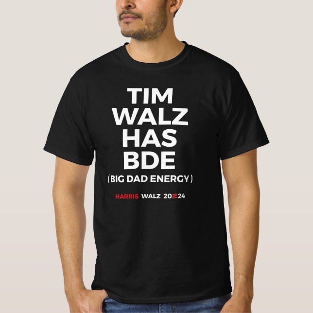 Camiseta Tim Walz tem BDE - Grande Energia do Pai (Frente)