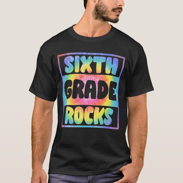 Camiseta Time 6 Grade Hello, Rocks Do Sexto Grau De Volta A (Frente)