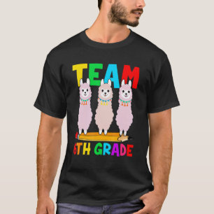 Camiseta Time 6 Grade Llama De Volta À Escola No Primeiro D