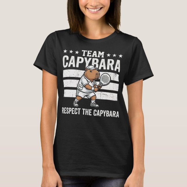 Camiseta Time Capybara Respeite O Capybara (Frente)