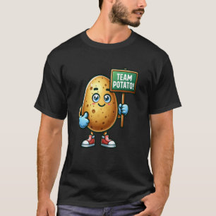 Camiseta Time da Batata, Mascote da Batata Assada, Legume E