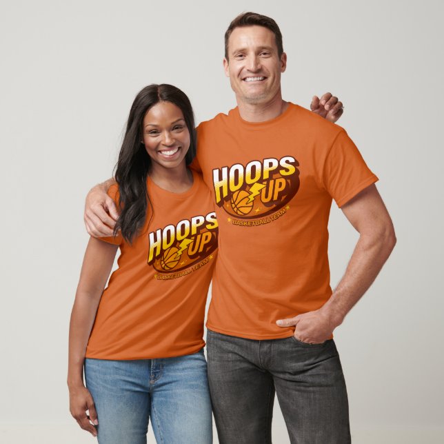Camiseta Time de Basquete Hoops Up Esportes Retrô (Unissex)