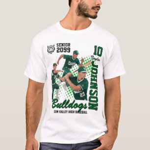 Camiseta Time de Beisebol Foto Personalizada Noite de Senio