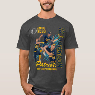 Camiseta Time de Beisebol Foto Personalizada Noite de Senio