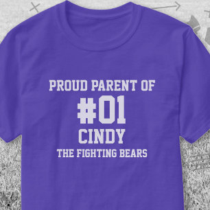 Camiseta Time de Beisebol Roxo e Branco
