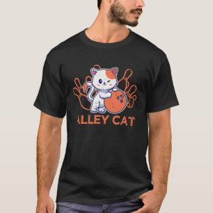 Camiseta Time de Boliche Alley Cat Humor Gatos de Boliche V