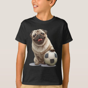 Camiseta Time de Futebol de Cachorro Pug Desporto Equipe An