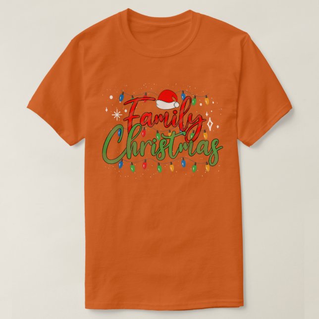 Camiseta Time de Natal Família Correspondente Papai Noel Na (Frente do Design)