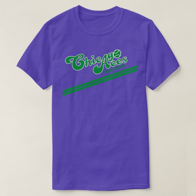 Camiseta Time de tênis Chicago Aces extinto 1975 (Frente do Design)