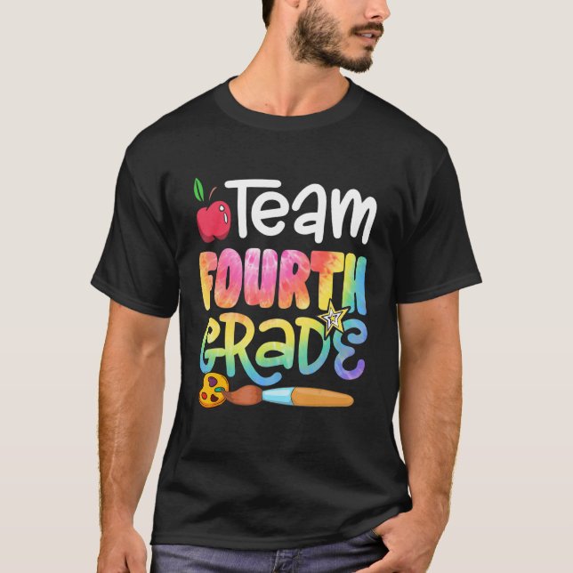 Camiseta Time do 4º ano Colar de Volta à Escola (Frente)