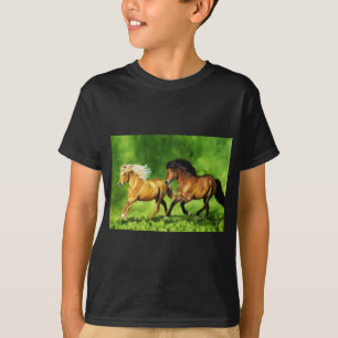 Camiseta Time dos Sonhos Cavalos Islandeses Correndo