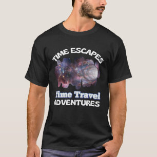 Camiseta Time Escapes Inc Time Viagem Adventures Time Trave