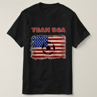 Camiseta Time EUA 2026 Bandeira Distressada Jogo de Futebol