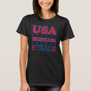 Camiseta Time EUA Equipe de Bebida Bandeira Americana 4 de