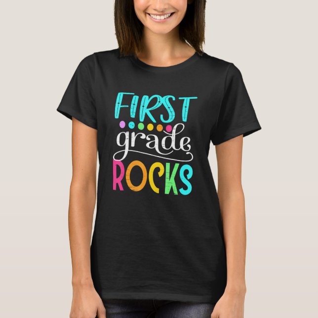 Camiseta Time First Grade Hello 1rua Rocks De Volta A Sch (Frente)