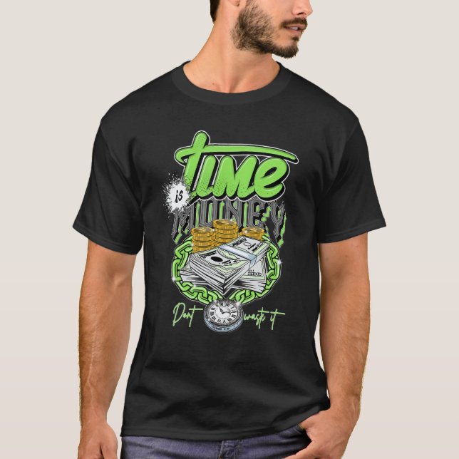 Camiseta Time is Valuable Green Bean 5s Matching (Frente)