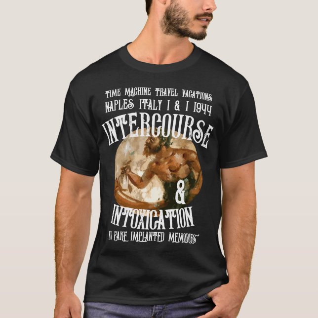 Camiseta Time Machine Travel Vacations I & I 1944 (Frente)