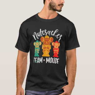 Camiseta Time Mouse Nutcracker Feliz Dança de Natal Engraça