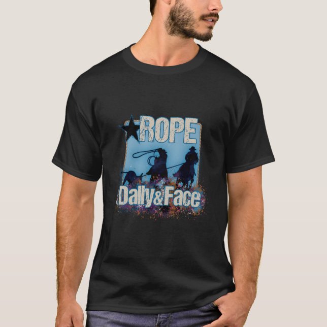 Camiseta Time Roping Team Roper Rope Dally E Face Rodeo C (Frente)