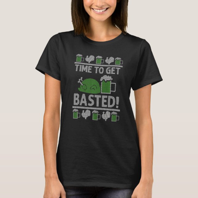 Camiseta Time to Get Basted Turkey (Frente)