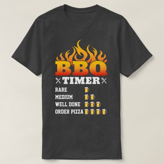 Camiseta Timer de churrasco (Frente do Design)