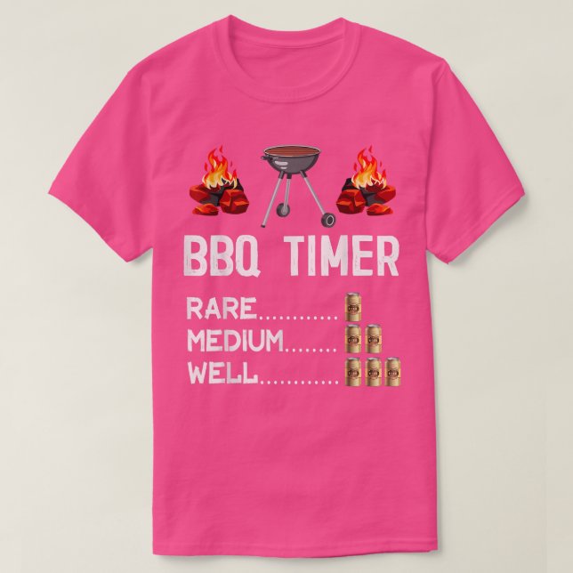 Camiseta Timer De CHURRASCO De Meninas Churrasco De Cerveja (Frente do Design)