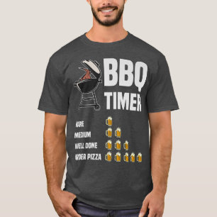 Camiseta Timer de CHURRASCO Engraçado Barbecue Grill Ordem 