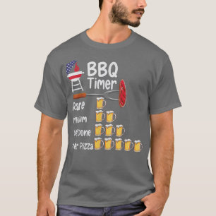 Camiseta Timer do CHURRASCO de arte engraçado grelhando chu