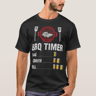 Camiseta Timer do CHURRASCO Engraçado Festa de Churrasco Be