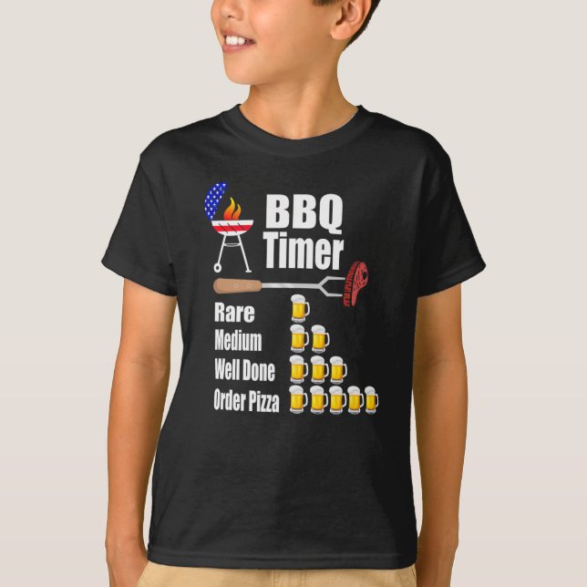 Camiseta Timer Engraçado de Churrasco - Presente de Grill G (Frente)