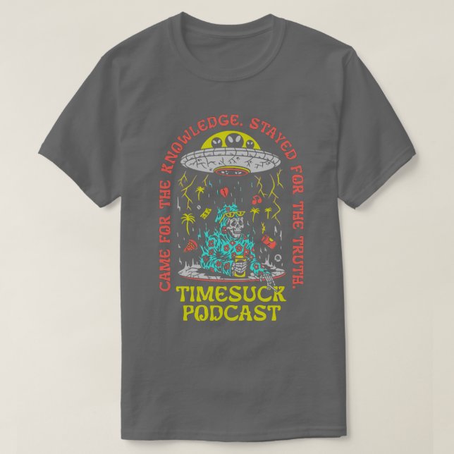 Camiseta Timesuck Podcast Merch Knowledge Truth (Frente do Design)