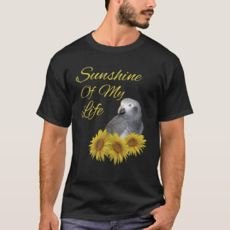 Camiseta Timnei African Cinza Parrot Sunshine Sunflower T S