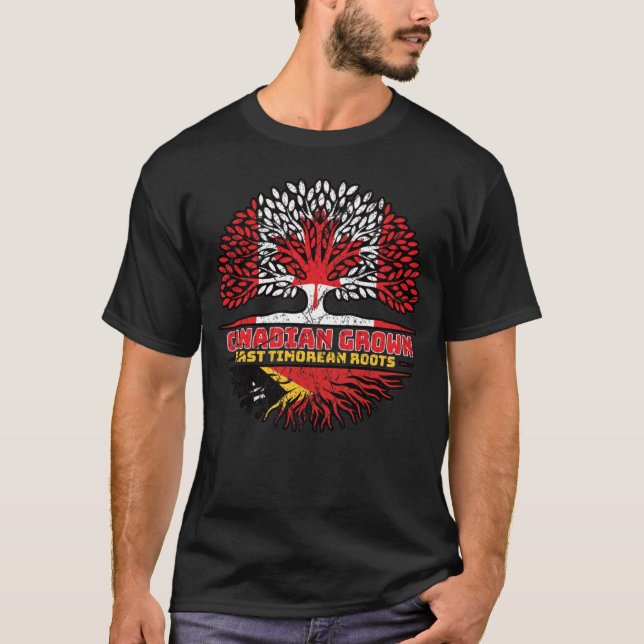 Camiseta Timor Leste Timoreano Canadense Árvore do Canadá (Frente)