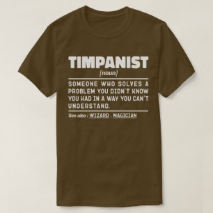 Camiseta Timpanista Noun Timpani Jogador de Música Engraçad