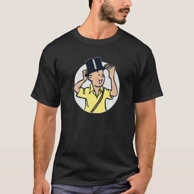 Camiseta Tin com seu chapéu (Frente)