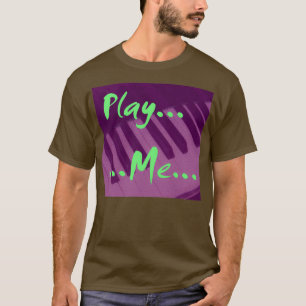 Camiseta Tin de Lavanda de Imagem do Teclado Piano Difuso